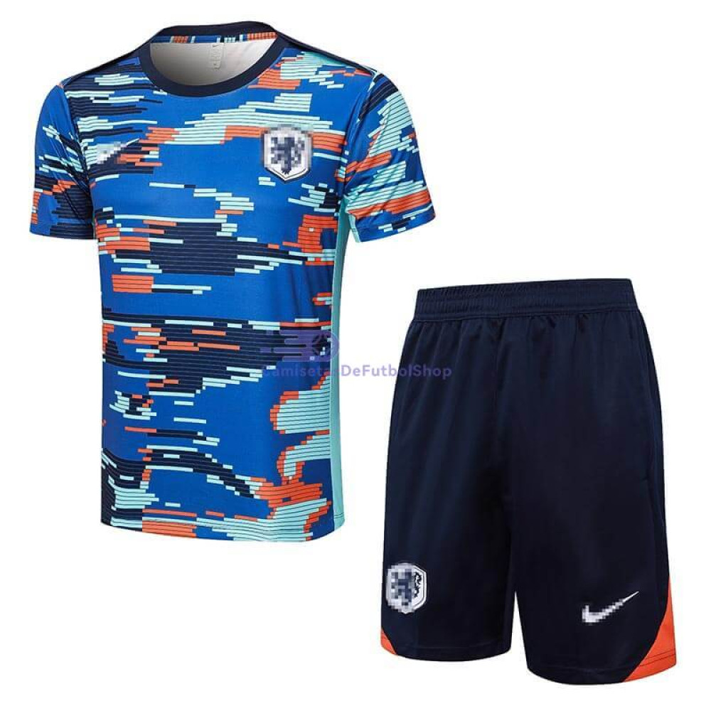 Camiseta de Entrenamiento Holanda Azul/Naranja 2024/2025 Kit