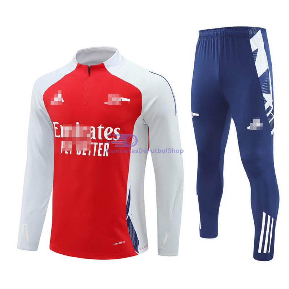 Sudadera De Entrenamiento Arsenal Blanco/Rojo 2024/2025 Kit