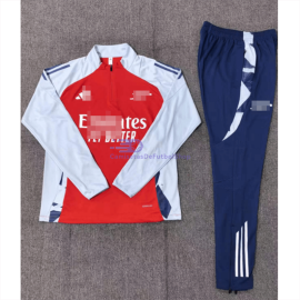 Sudadera De Entrenamiento Arsenal Blanco/Rojo 2024/2025 Kit