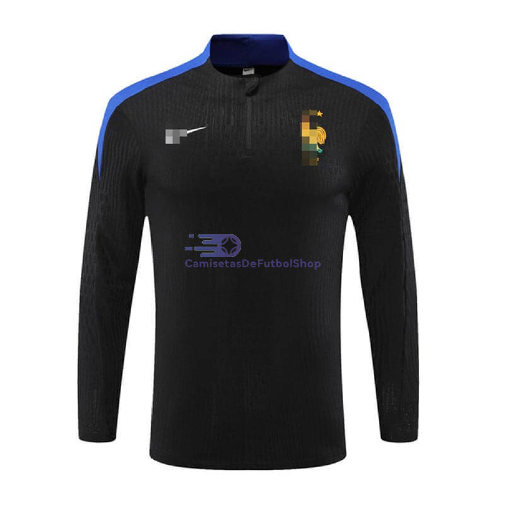 Sudadera de Entrenamiento Francia Negro/Azul 2024