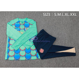 Sudadera de Entrenamiento Barcelona Verde/Azul 2024/2025