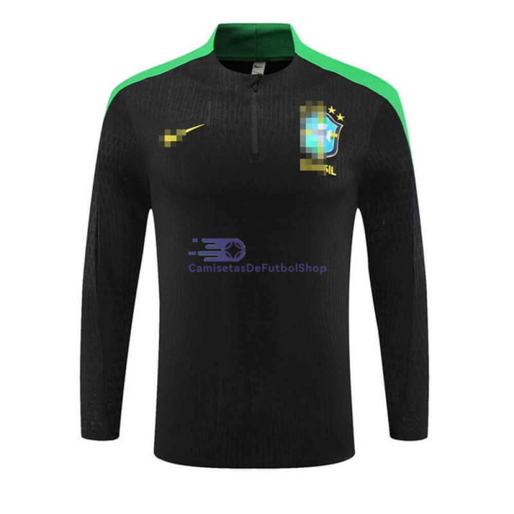 Sudadera de Entrenamiento Brasil Negro/Verde 2024