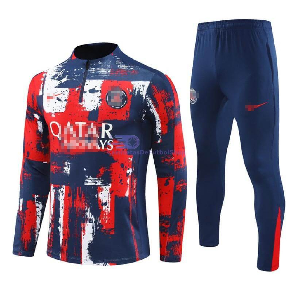 Sudadera de Entrenamiento PSG Azul/Rojo 2024/2025 Kit