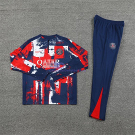 Sudadera de Entrenamiento PSG Azul/Rojo 2024/2025 Kit