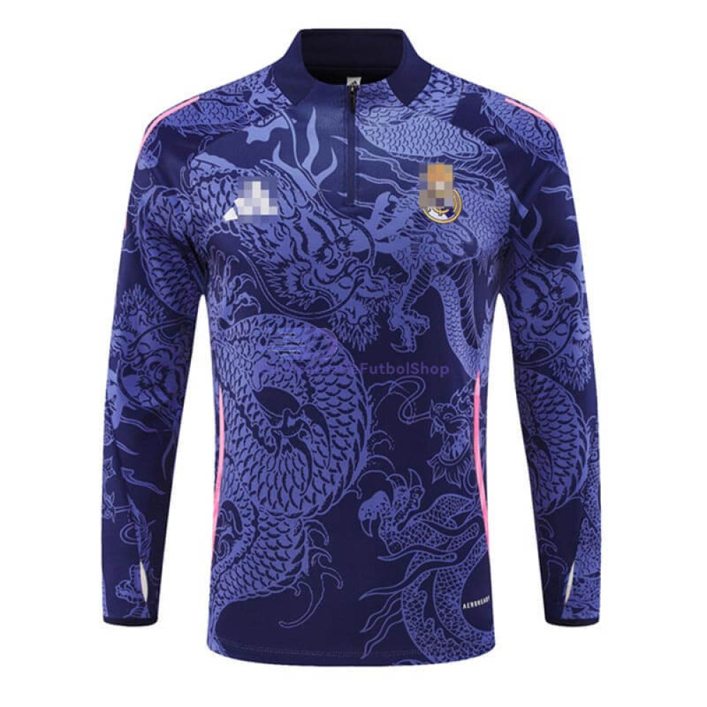 Sudadera de Entrenamiento Real Madrid Azul/Rosa 2024/2025