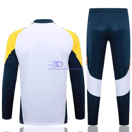 Sudadera de Entrenamiento Real Madrid Blanco/Amarillo 2024/2025 Kit