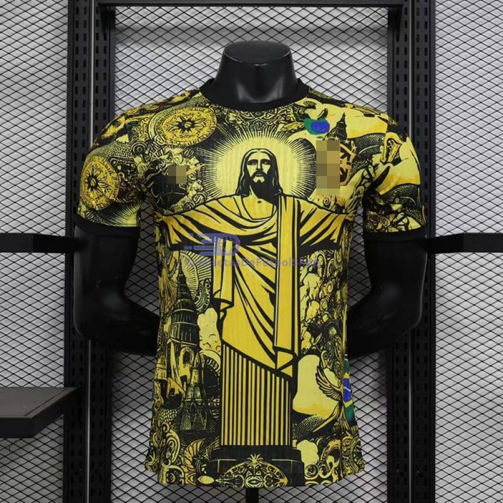Camiseta Brasil Amarillo/Negro 2024 (EDICIÓN JUGADOR)