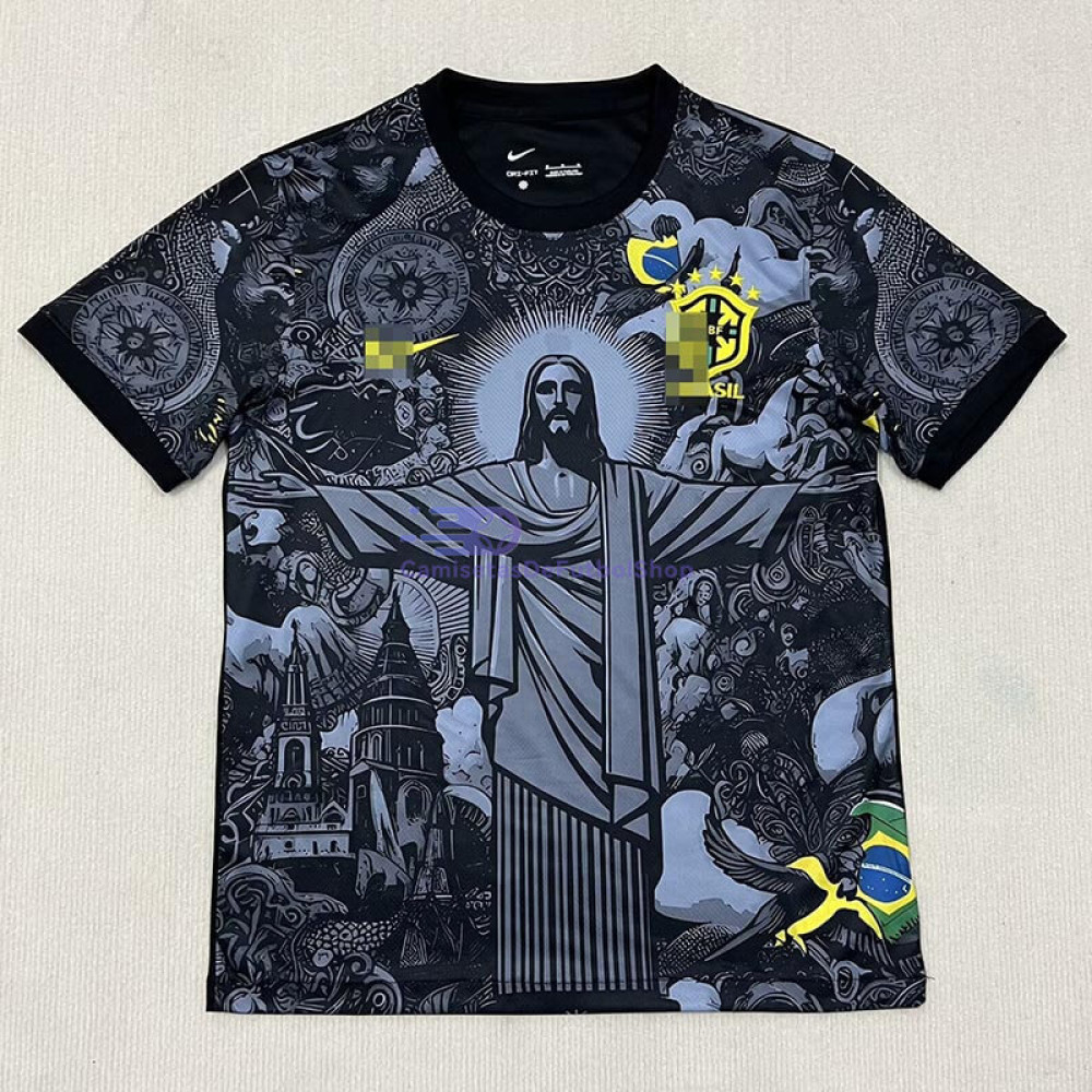 Camiseta Brasil 2024 Negro/Gris Especial Edición