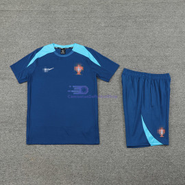 Camiseta de Entrenamiento Portugal Azul 2024 Kit