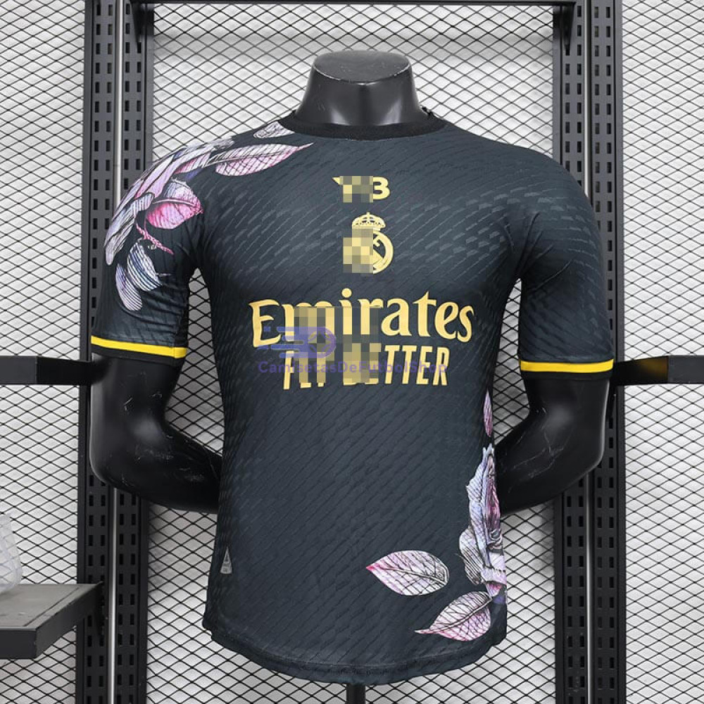 Camiseta Real Madrid Negro/Amarillo 2024/2025 (EDICIÓN JUGADOR)