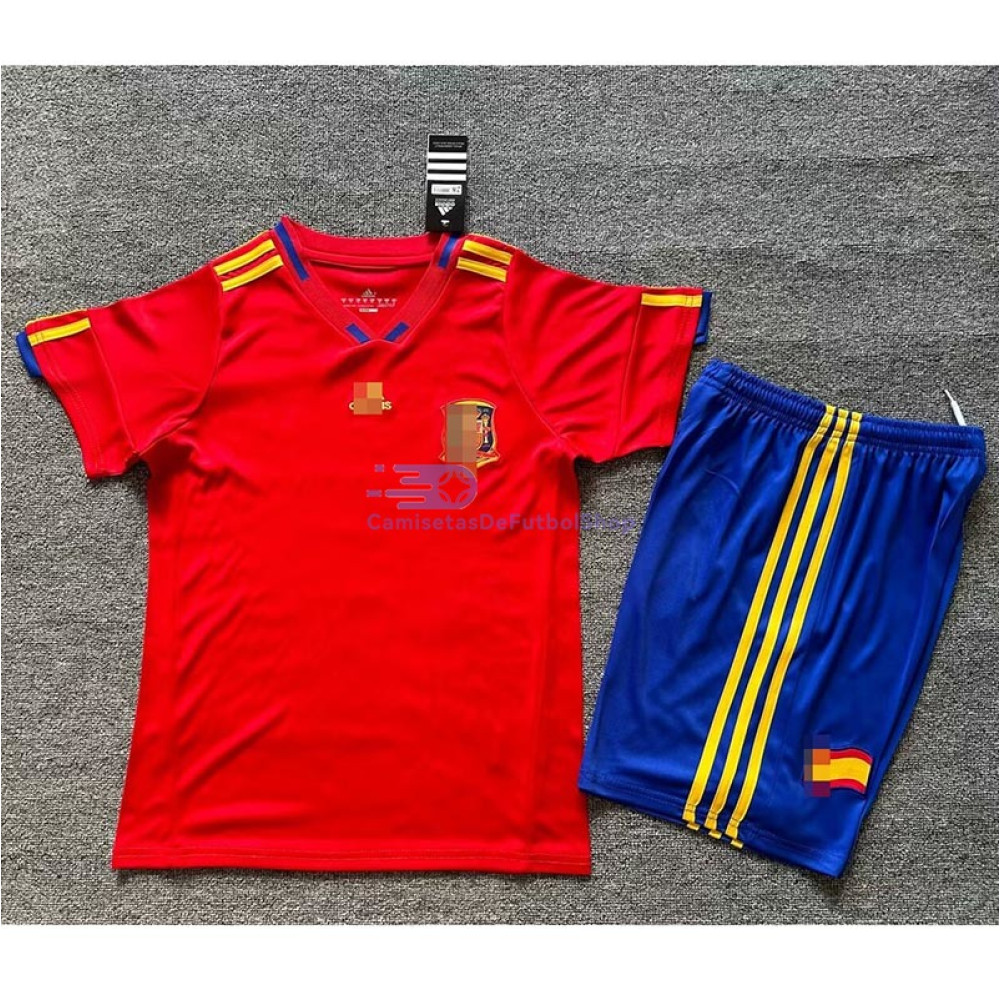 Camiseta España 2010 1ª Equipación Retro Niño Kit