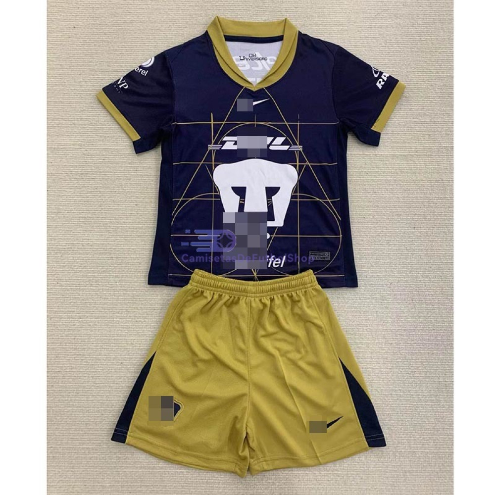 Camiseta Pumas UNAM 2024/2025 2ª Equipación Niño Kit