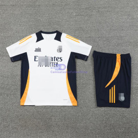 Camiseta de Entrenamiento Real Madrid Blanco/Naranja/Azul Marino 2024/2025 Kit