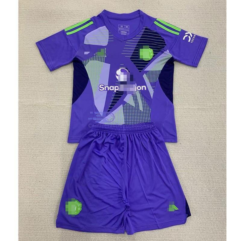 Camiseta De Portero Manchester United 2024/2025 Morado Niño Kit