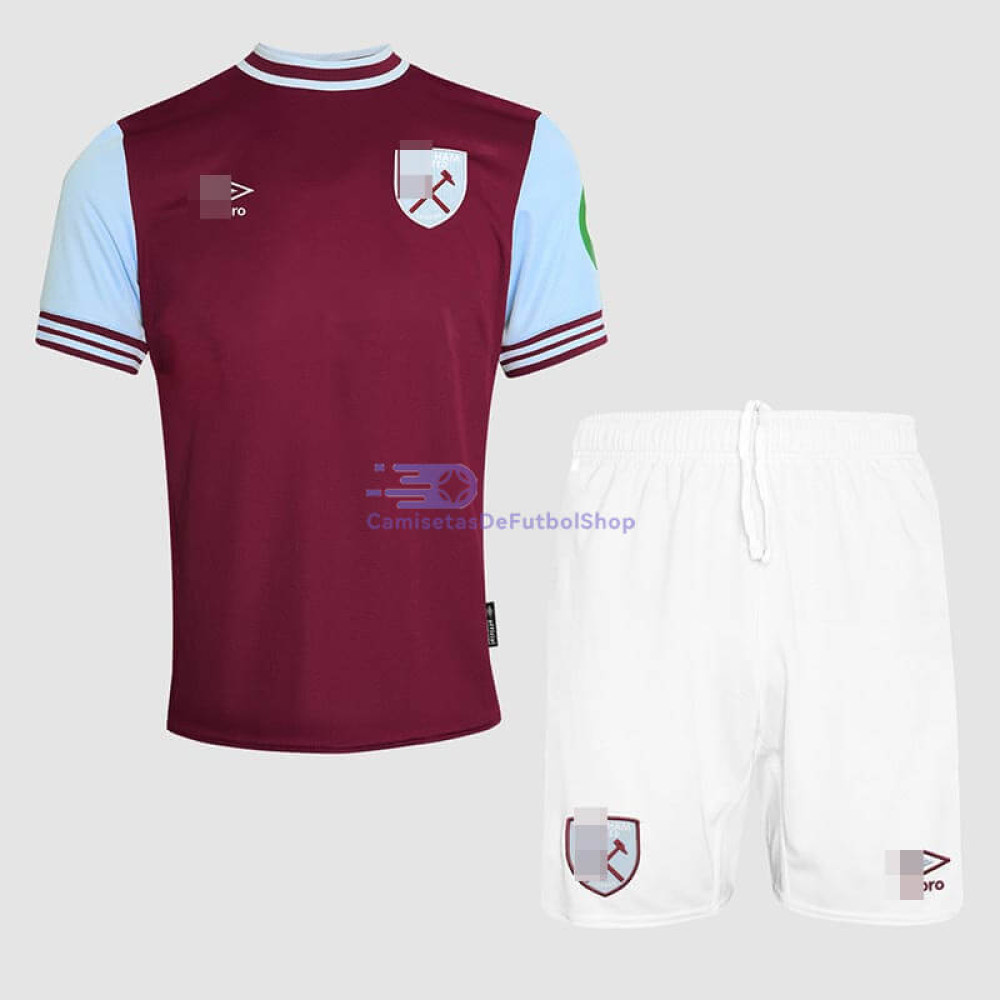 Camiseta West Ham United 2024/2025 1ª Equipación Niño Kit