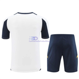 Camiseta de Entrenamiento Real Madrid 2024/2025 Blanco/Naranja/Azul Marino Niño Kit