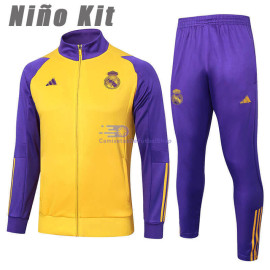 Chandal Real Madrid Amarillo/Morado 2024/2025 Niño