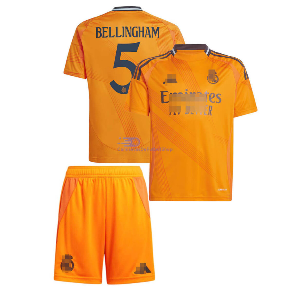 Camiseta Bellingham 5 Real Madrid 2024/2025 2ª Equipación Niño Kit