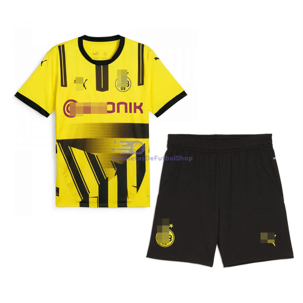 Camiseta Borussia Dortmund 2024/2025 Amarillo/Negro Especial Edición Niño Kit