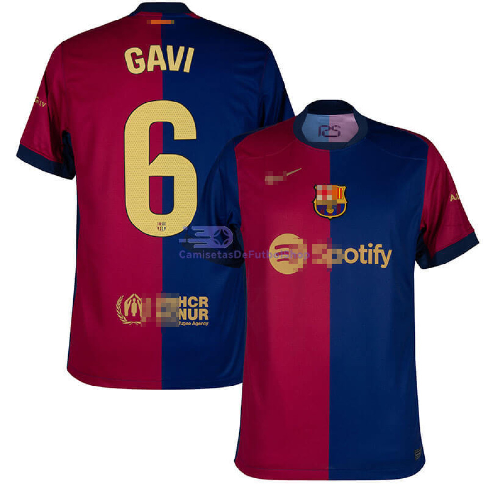 Camiseta Gavi 6 Barcelona 2024/2025 1ª Equipación
