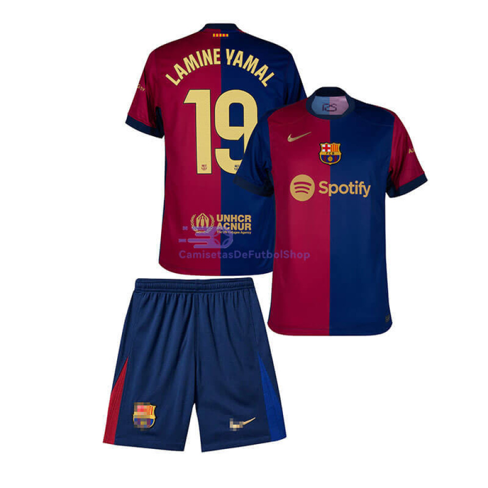 Camiseta Lamine Yamal 19 Barcelona 2024/2025 1ª Equipación Niño Kit
