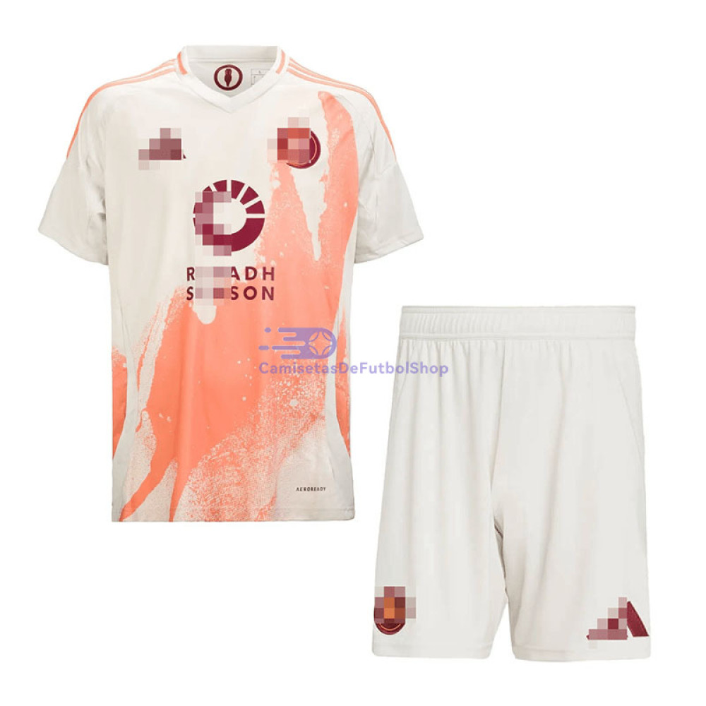 Camiseta AS Roma 2024/2025 2ª Equipación Niño Kit