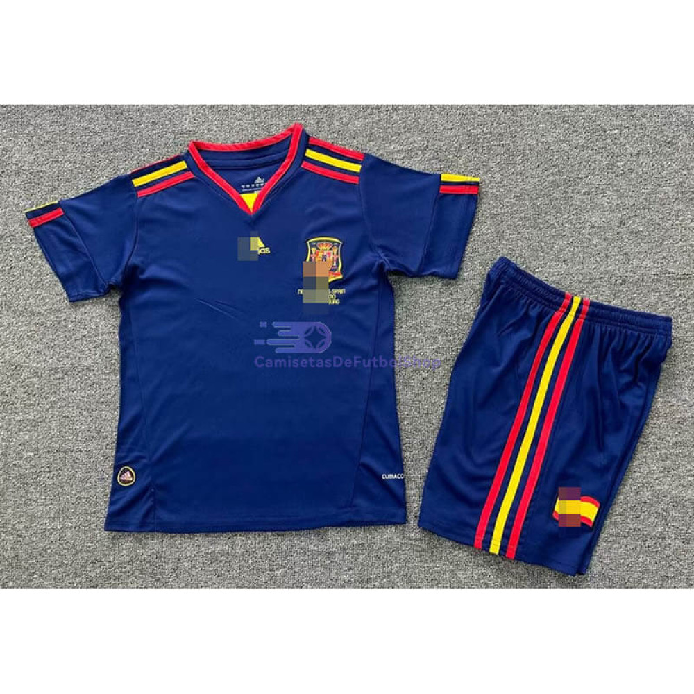 Camiseta España 2010 2ª Equipación Retro Niño Kit