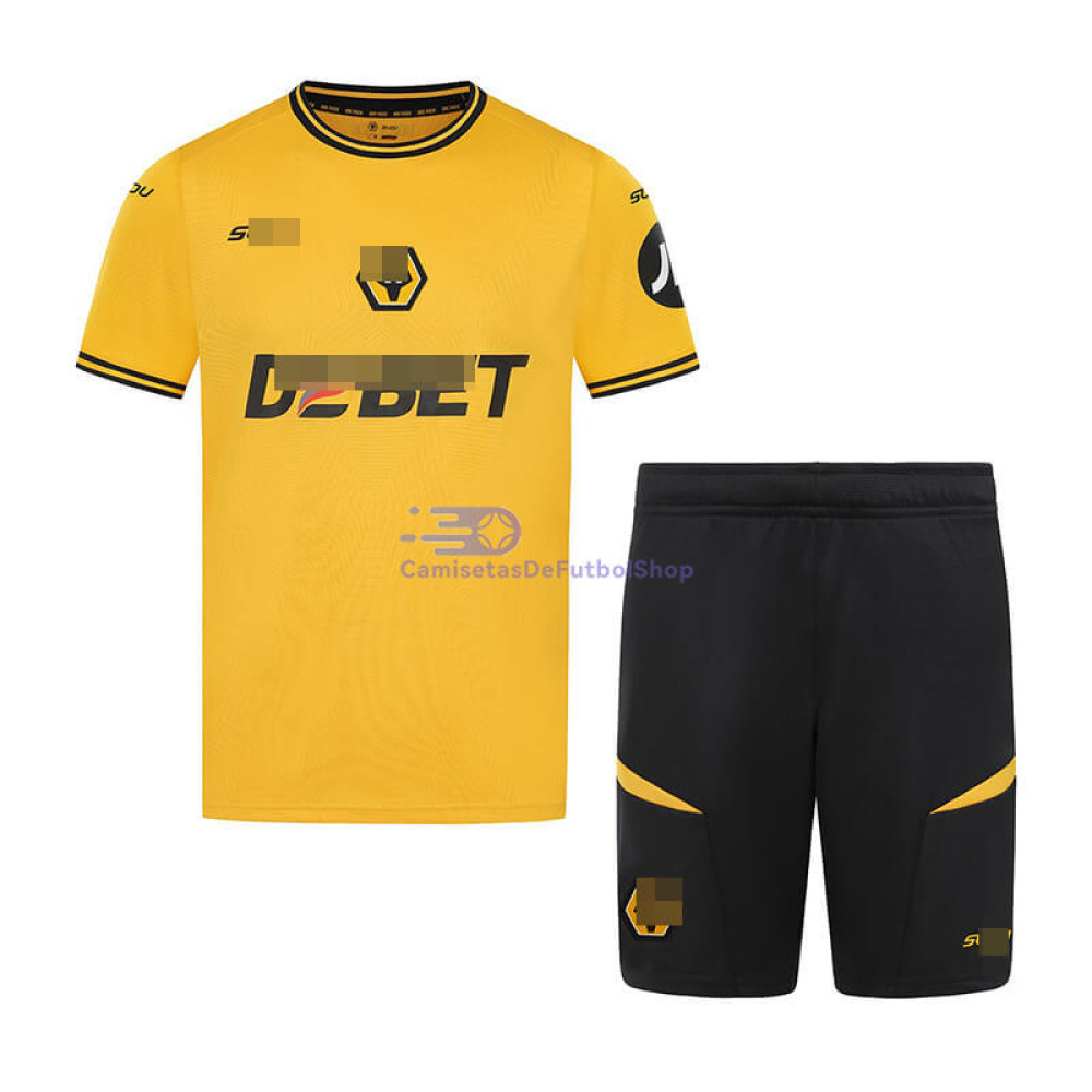 Camiseta Wolverhampton Wanderers 2024/2025 1ª Equipación Niño Kit