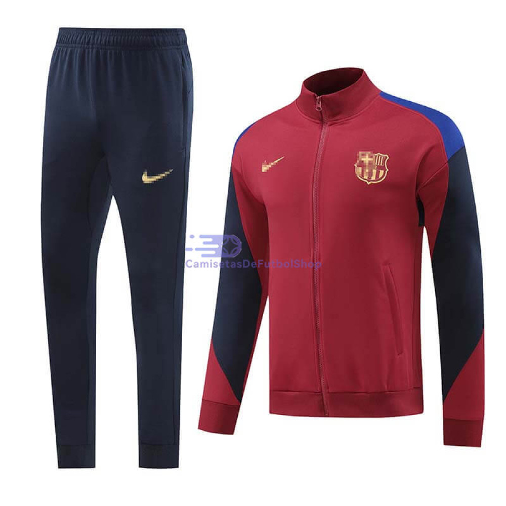 Chandal Barcelona Rojo Oscuro/Azul 2024/2025