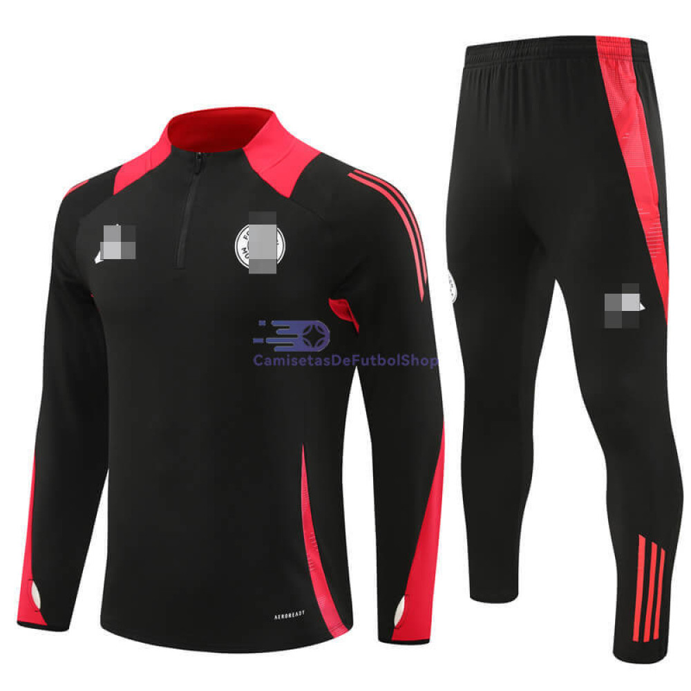 Sudadera de Entrenamiento Bayern Múnich Negro/Rojo 2024/2025 Kit