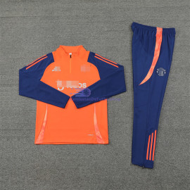 Sudadera de Entrenamiento Manchester United Naranja/Azul 2024/2025 Kit