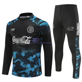 Sudadera de Entrenamiento Napoli Negro/Azul 2024/2025 Kit