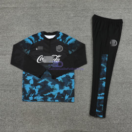 Sudadera de Entrenamiento Napoli Negro/Azul 2024/2025 Kit