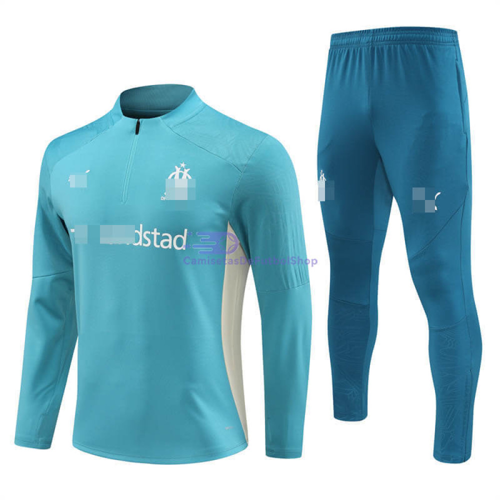 Sudadera de Entrenamiento Olympique Marsella Turquesa/Blanco 2024/2025 Kit