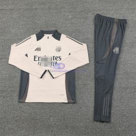 Sudadera De Entrenamiento Real Madrid Caqui/Gris 2024/2025 Kit