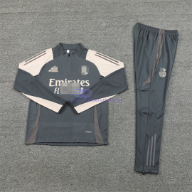 Sudadera De Entrenamiento Real Madrid Gris/Caqui 2024/2025 Kit