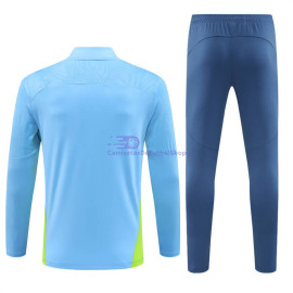 Sudadera de Entrenamiento Manchester City Azul Claro/Verde 2024/2025 Kit