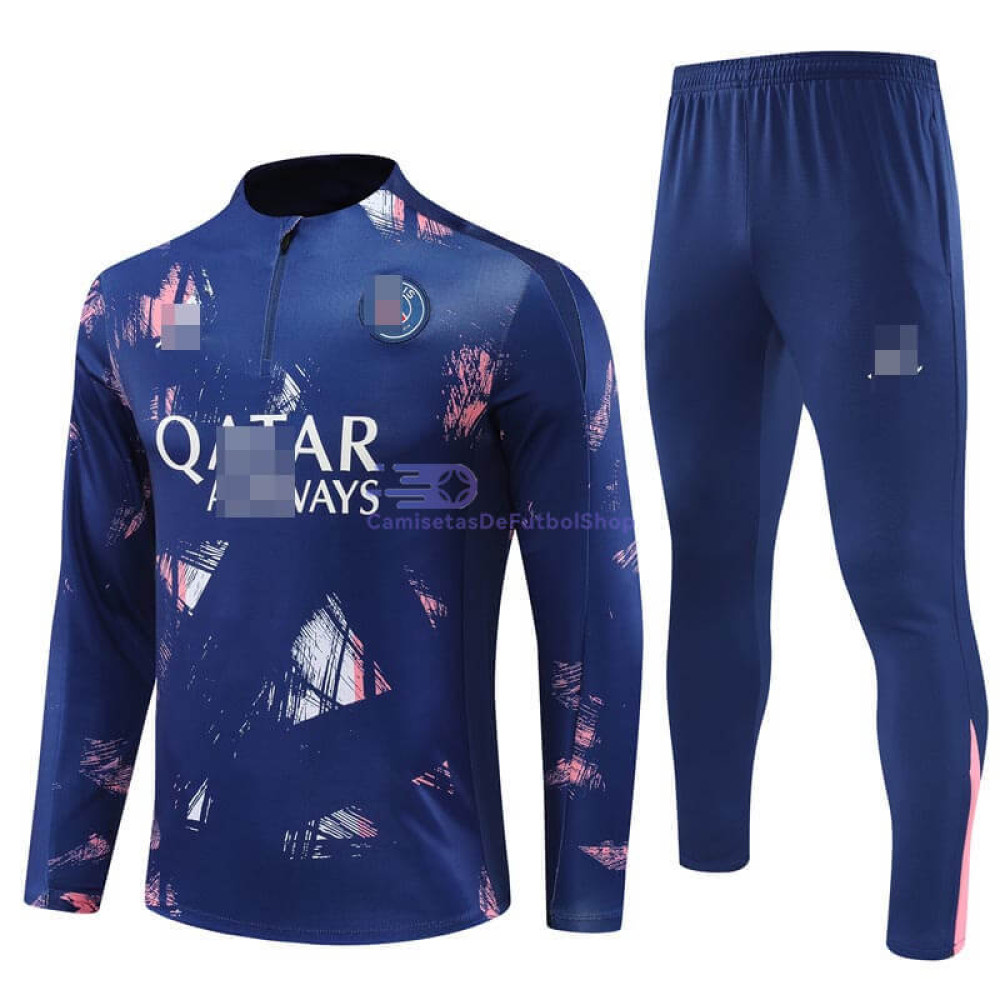 Sudadera de Entrenamiento PSG 2024/2025 Azul/Rosa Kit
