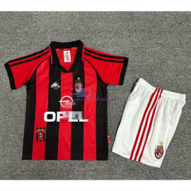 Camiseta AC Milan 98/99 1ª Equipación Retro Niño Kit