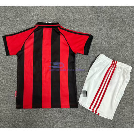 Camiseta AC Milan 98/99 1ª Equipación Retro Niño Kit