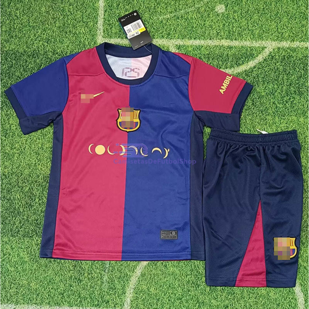 Camiseta Barcelona 2024/2025 1ª Equipación Especial Edición Niño Kit