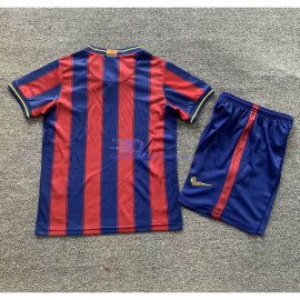 Camiseta Barcelona 2009/10 1ª Equipación Retro Niño Kit