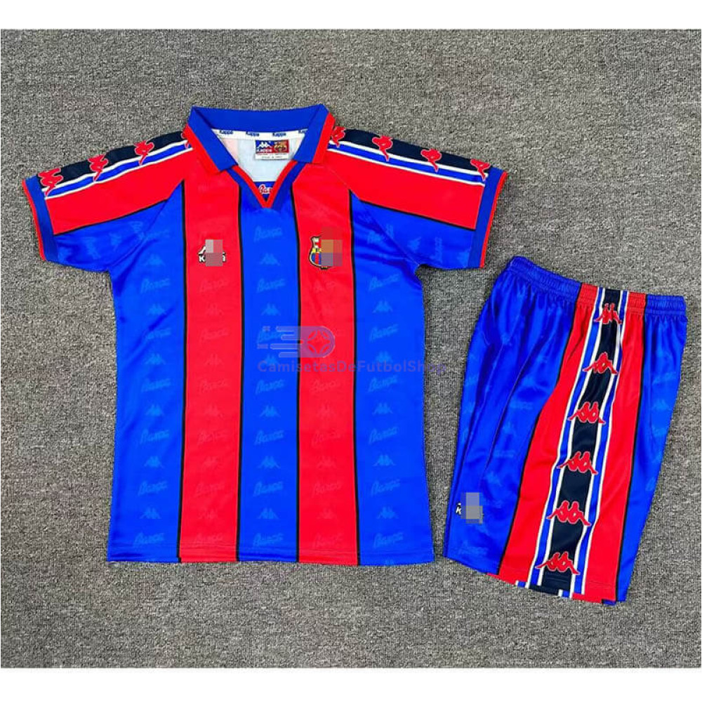 Camiseta Barcelona 95/97 1ª Equipación Retro Niño Kit