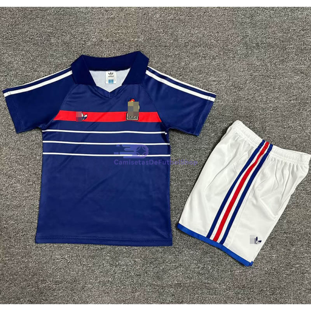 Camiseta Francia 1984 1ª Equipación Retro Niño Kit