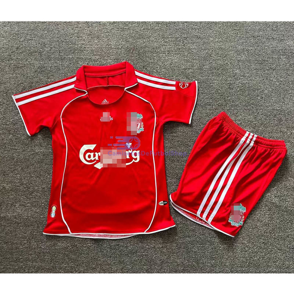 Camiseta Liverpool 2006/07 1ª Equipación Retro Niño Kit
