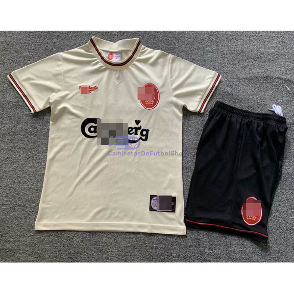 Camiseta Liverpool 1996/97 2ª Equipación Retro Niño Kit