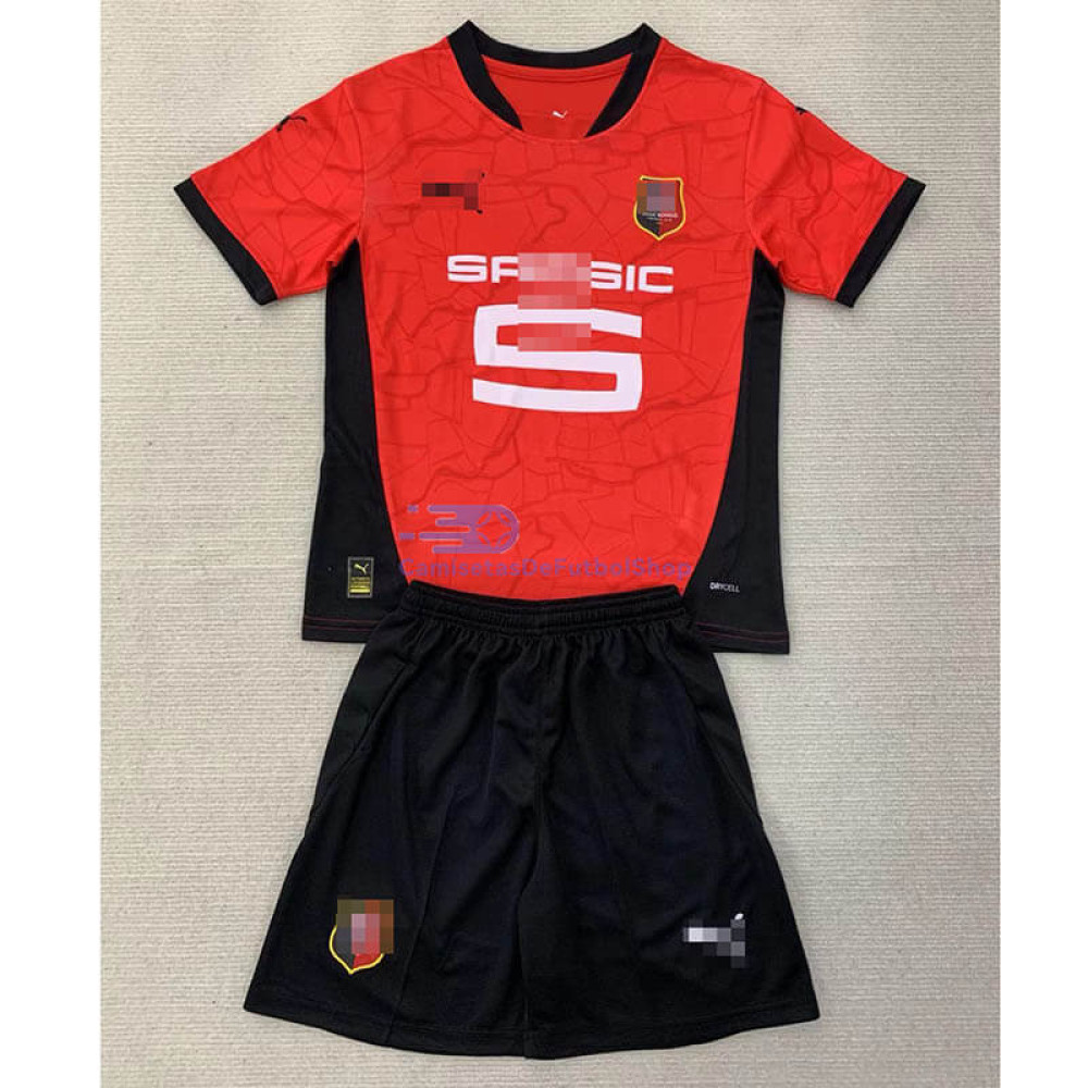 Camiseta Stade Rennais 2024/2025 1ª Equipación Niño Kit
