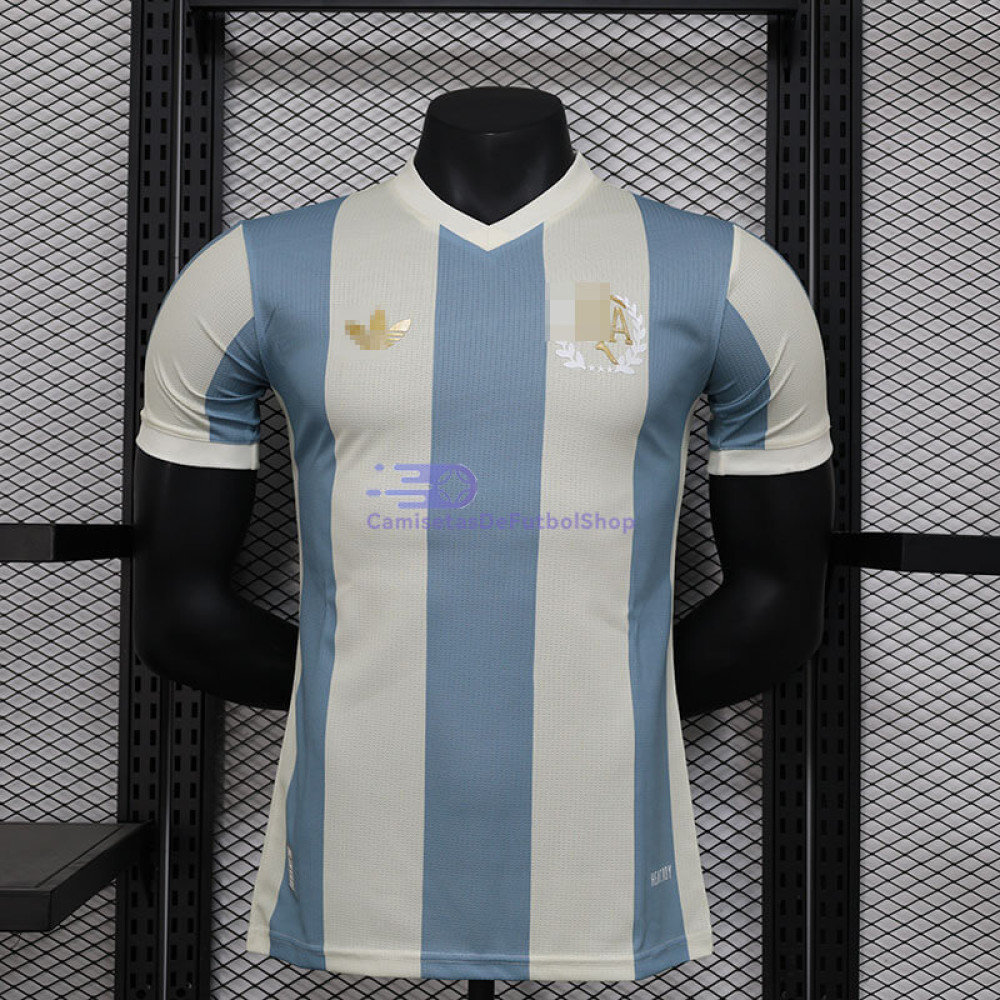 Camiseta Argentina 2024 Azul/Blanco Edición Conmemorativa (EDICIÓN JUGADOR)