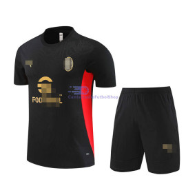 Camiseta de Entrenamiento AC Milan 2024/2025 Negro/Rojo Kit