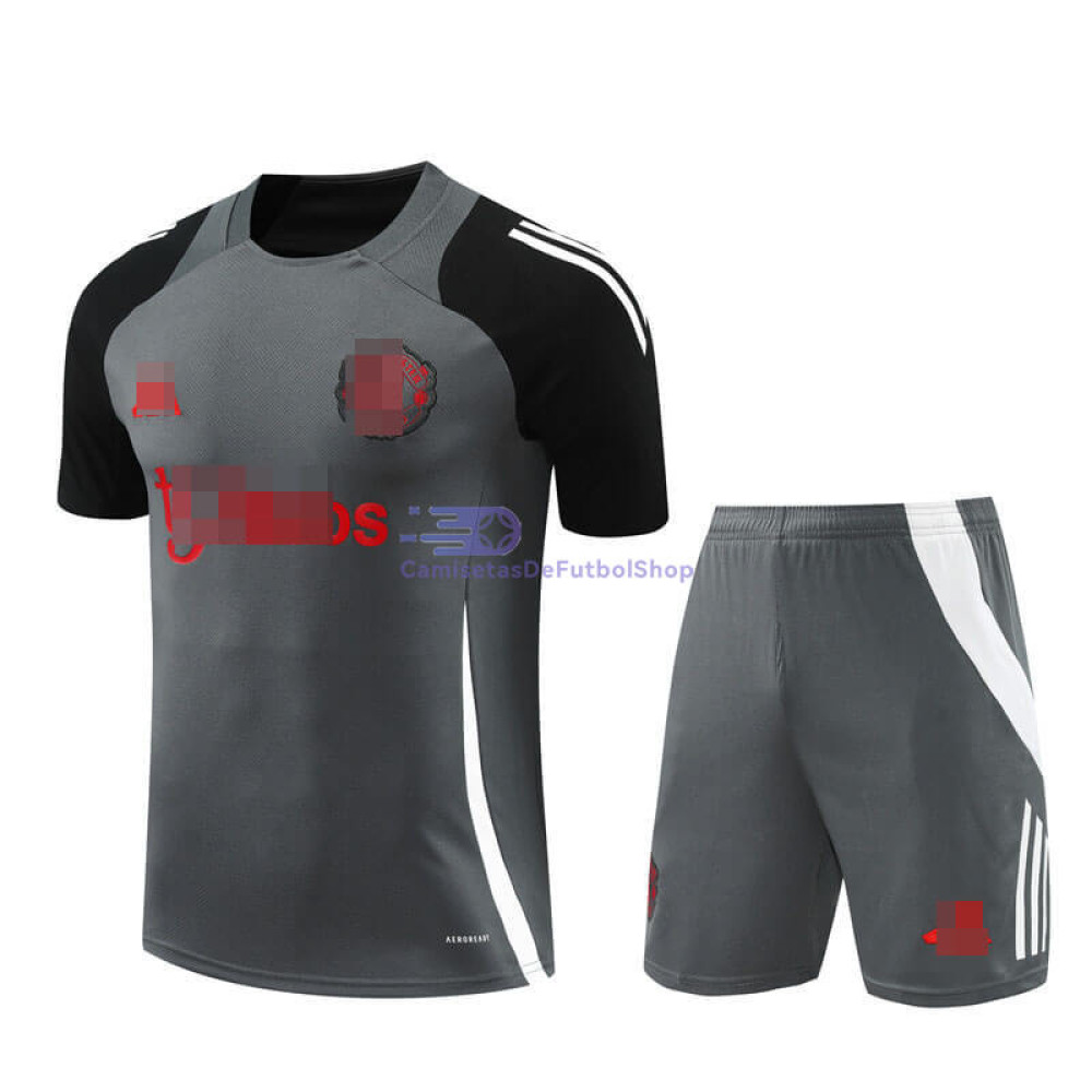 Camiseta de Entrenamiento Manchester United 2024/2025 Gris Oscuro/Negro Kit